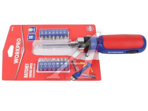 Отвертка реверс с трещеткой 3-72 15в1 14ш WORKPRO WP221061