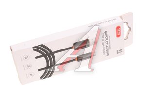 Кабель USB Type C 3A 1м черный XO NB302 black
