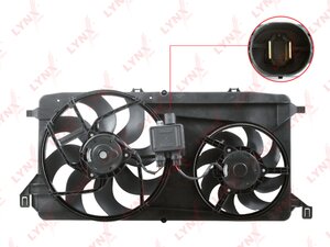 Вентилятор FORD Transit (06-) охлаждения радиатора LYNX RF1748, FD7579, 1484636