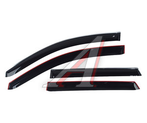 Дефлектор двери NISSAN Qashqai (04-) хромированный молдинг COBRA TUNING N14614CR