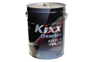 Масло трансмиссионное KIXX Geartec GL-5 75W90 п/синт.20л L2962P20R1, KIXX 75W90