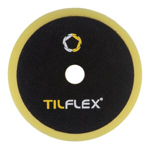 Круг полировальный на липучке с отверстием рефленый 150х25мм желтый TILFLEX TL72