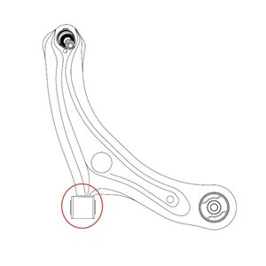 Сайлентблок VOLVO XC90 рычага подвески передней CTR GV0770, DB68057, 31277881