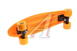 Скейтборд 22" (пенниборд) пластиковый оранжевый PNB-05 orange