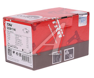 Колодки тормозные PEUGEOT Expert (02-) CITROEN Jumpy (02-) задние (4шт.) TRW GDB1740, 4254.97