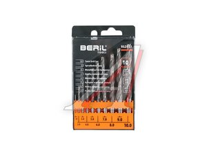 Набор сверл по металлу N1 1-10мм 10шт BERIL 512011, 12641