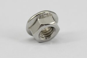 Гайка М8х1.25 с фланцем с зазубринами нерж.А2 DIN6923 нерж.