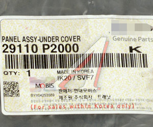 Защита двигателя KIA Sorento (20-) (TCI) OE 29110-P2000