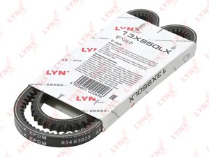 Ремень приводной клиновой 13х950 HYUNDAI Porter кондиционера LYNX 13X950L, 13х950