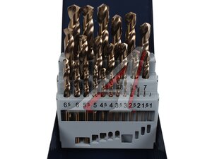 Набор сверл по металлу 1.0-13.0мм HSS Cobalt (25шт.) THORVIK TDBS25K5