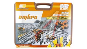 Набор инструментов 143 предмета слесарно-монтажный 1/4/",1/2" в кейсе OMBRA OMT143SL