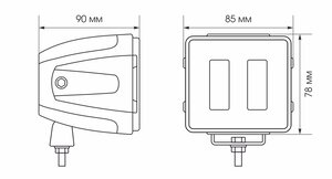 Фара рабочего света 85х78х90мм 30W 2LED ВЫМПЕЛ WL-530
