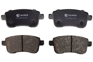 Колодки тормозные RENAULT Megane,Grand Scenic 3 задние (4шт.) CWORKS C12CR0126, GDB1791, 440603734R