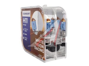 Лампа 12V H11 55W PGJ19-2 бокс (2шт.) Whitevis CLEARLIGHT MLH11WVR