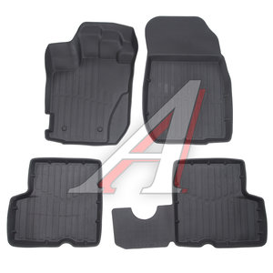 Коврик салона RENAULT Kaptur (16-) 3D резина черный (4 предм.) Premium SRTK PR.RN.CAP.16G.02X35