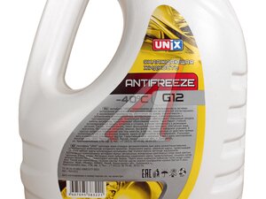 Антифриз желтый UNIX G12 5кг 4603221, UNIX