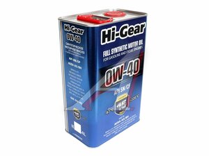Масло моторное HG 0W40 SN/CF синт. 4л HG0044, HI-GEAR 0W40