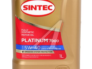 Масло моторное SINTEC Platinum 7000 C3/SP 5W40 синт.1л 963358