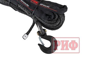 Трос для лебедки 18.3т 22м-14мм синтетический готовый с крюком РИФ Rope14mm22mBL