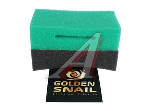 Губка для чернения шин 100х50х60мм зелено-черная GOLDEN SNAIL GS 0469