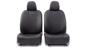 Авточехлы универсальные 3D лен черные (15 предм.) Verona AUTOPROFI VER-1505 BK/BK