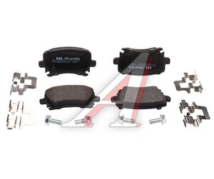 Колодки тормозные VW Golf,Touran AUDI A3,A6 SKODA Octavia задние (4шт.) MANDO MBF015194, GDB1622, 1K0698451H/8E0698451J/1K0698451G/4F0698451D/8E0698
