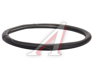 Оплетка руля (XXXXL) 49-51см экокожа серая AT AT73424