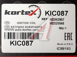 Катушка зажигания MITSUBISHI Carisma,Colt,Galant,Lancer,Outlander KORTEX KIC087