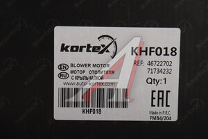 Мотор отопителя FIAT Ducato (02-) салона KORTEX KHF018, 71734232