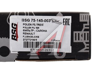 Фильтр воздушный салона NISSAN Juke RENAULT Fluence BSG BSG75145003, LAK852