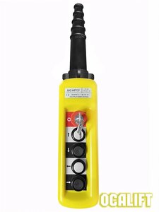 Пульт управления для кран-балок 4 кнопки,1 скорость,стоп,IP65 OCALIFT XAC-A4713Y
