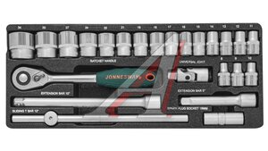 Набор головок торцевых 1/2" 8-34мм 24 предмета JONNESWAY S04H4724S