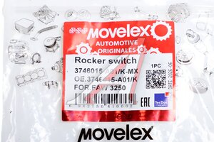 Выключатель кнопка FAW 3250 (6х6) стеклоподъемника левого MOVELEX 3746015-A01/K-MX, 3746015-A01/K