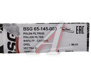 Фильтр воздушный салона OPEL Vectra B (95-03) BSG BSG65145003, LA49, 1808607