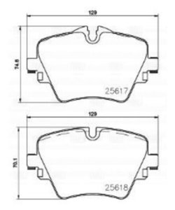 Колодки тормозные BMW 2 (F45,F46) передние (4шт.) TRIALLI PF4059, GDB2098, 34106860019
