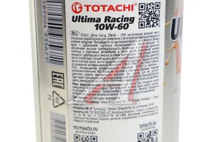 Масло моторное TOTACHI ULTIMA RACING UHP SP/A3/B4 10W60 синт.1л E5001, TOTACHI 10W60