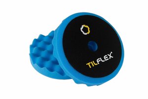Круг полировальный на липучке с отверстием рефленый 150х25мм голубой TILFLEX TL73