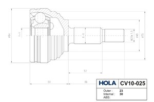 Шарнир привода Ларгус наруж.(JH3) CV10-025 CV10-025