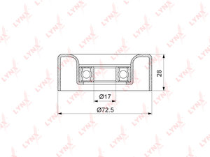 Ролик приводного ремня MAZDA 3 (03-) (1.6/2.0) LYNX PB7047, VKM64026, ZJ01-15-940