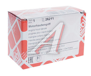 Ручка MERCEDES A (W168,W169),C (W202,W204) троса капота FEBI 26211, A1248800320/A124880032064