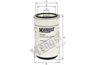 Фильтр топливный VOLVO сепаратор (10 микрон) HENGST H704WK, KC369D, 11110474/11110189