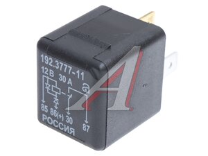 Реле электромагнитное 12V 4-х контактное 30А замыкающее (диодная защита) АВАР 192.3777-11, 192.3777.000-11