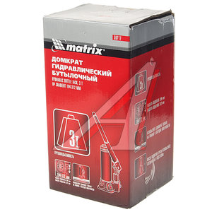 Домкрат бутылочный 3т 194-372мм MATRIX 50717