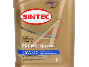 Масло моторное SINTEC Premium 9000 C3/SN 5W30 синт.1л 600130