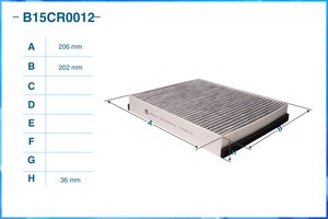 Фильтр салона CWORKS B15CR0012 B15CR0012