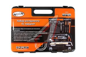 Набор инструментов 41 предмет слесарно-монтажный 1/2" 6-ти гран. (кейс) АВТОДЕЛО 39941, 14239