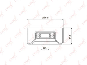 Ролик приводного ремня HONDA Accord (2.4) натяжителя LYNX PB5004, T38028, 31180-PNA-J01