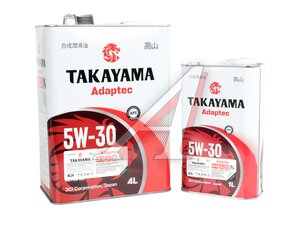 Масло моторное TAKAYAMA 5W30 A3/B4 4л+1л 102897, TAKAYAMA 5W30