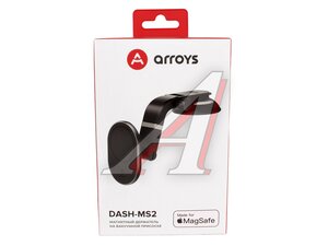 Держатель телефона универсальный магнитный ARROYS Dash-MS2 black, 82702