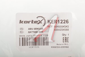 Датчик АБС RENAULT Logan (04-),Sandero (07-) колеса заднего правого KORTEX KER1226, 8200254688